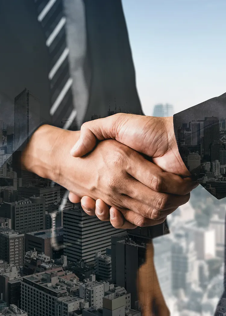 Händedruck für Investoren